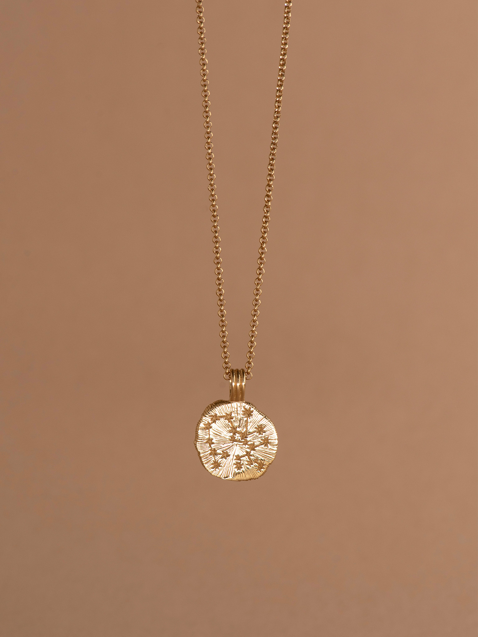 Sun in sagittarius necklace - 22k gold vermeil